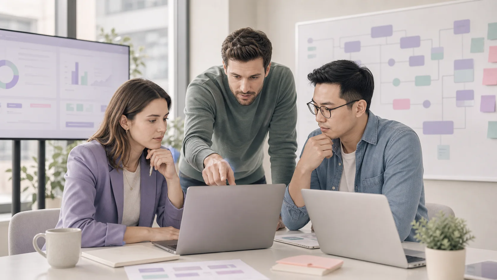 AI Employee — enterprise operators reviewing an AI automation workflow
